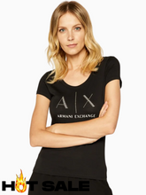 T-Shirt Women Black Armani Exchange Camiseta
